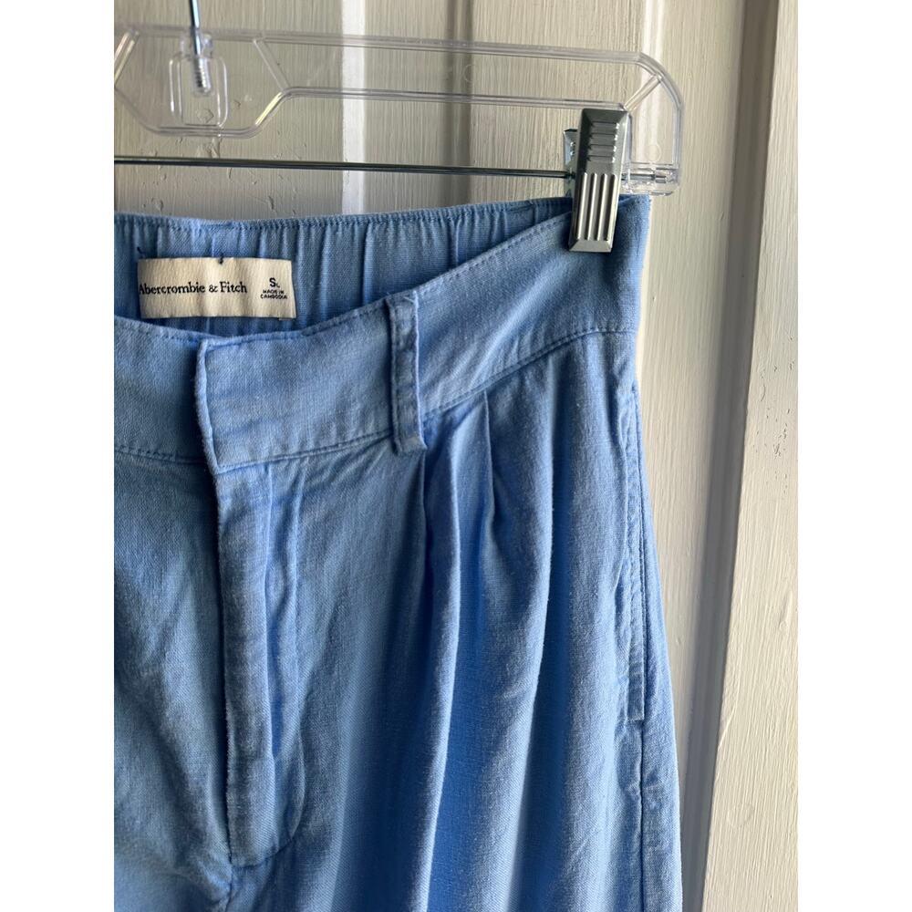 Abercrombie & Fitch Light Blue Wide-Leg Pants | Size Small - Picture 5 of 7
